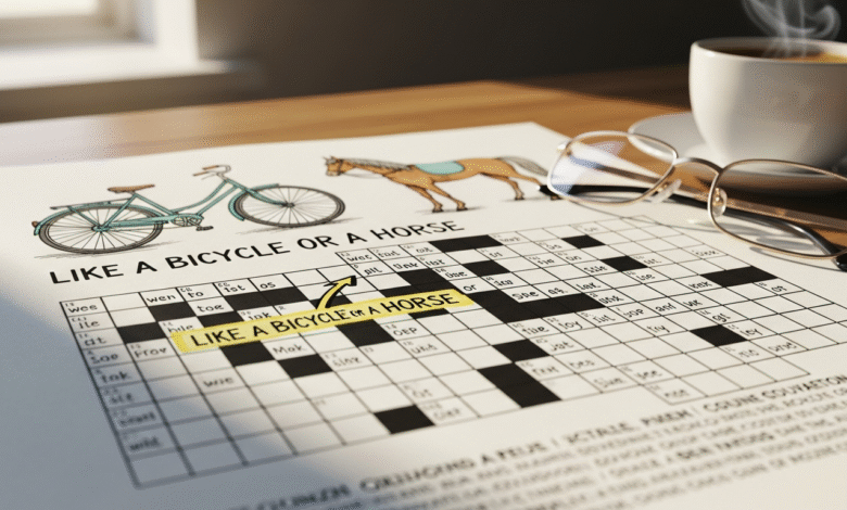 Like a Bicycle or a Horse Crossword