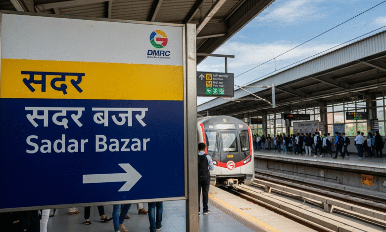 sadar bazar nearest metro